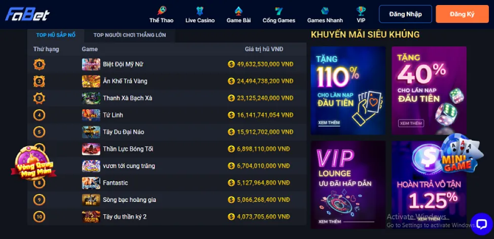 Ra mắt trò chơi casino mới nhất